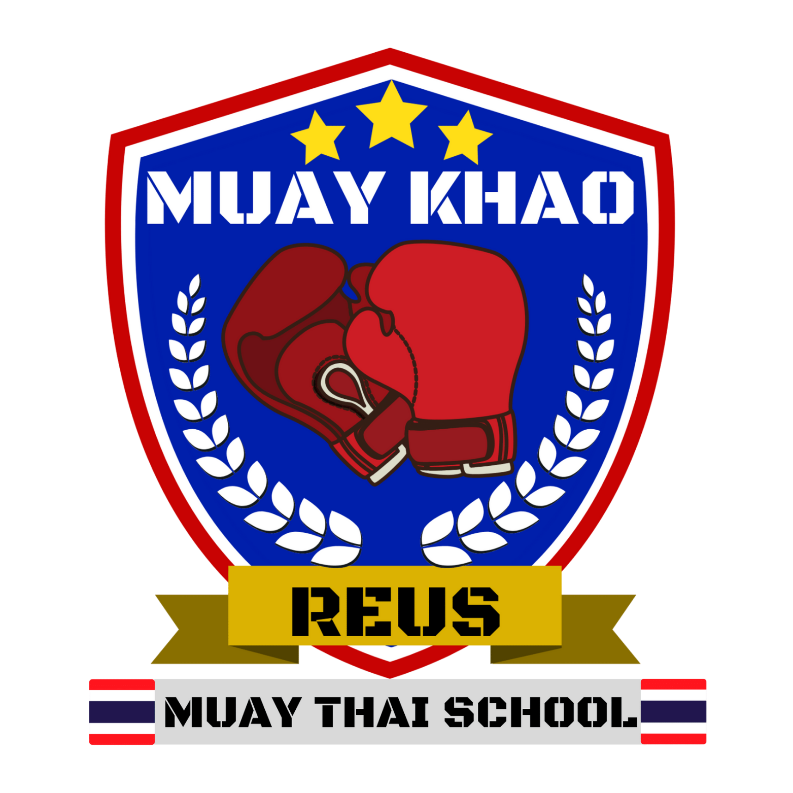 logo muay thai school muay khao